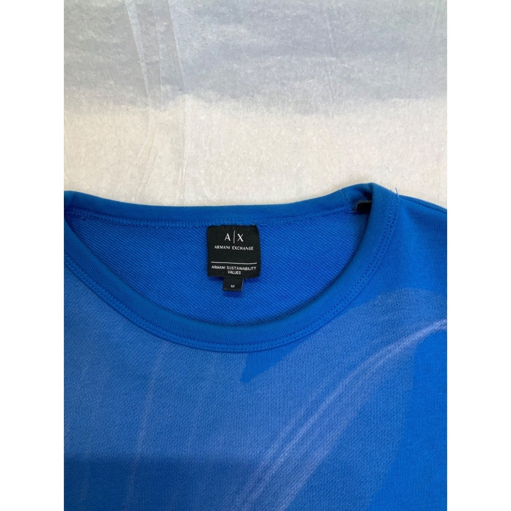 A|X ARMANI EXCHANGE Abstract-Print Organic-Cotton Men's Blend Sweatshirt sz M - Picture 2 of 13